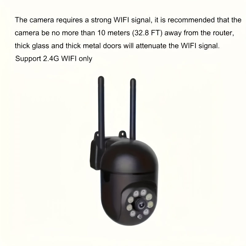 1080P Wi-Fi Smart Home Security Camera with Color Night Vision Motion Detection 360° Panoramic Two-Way Audio
