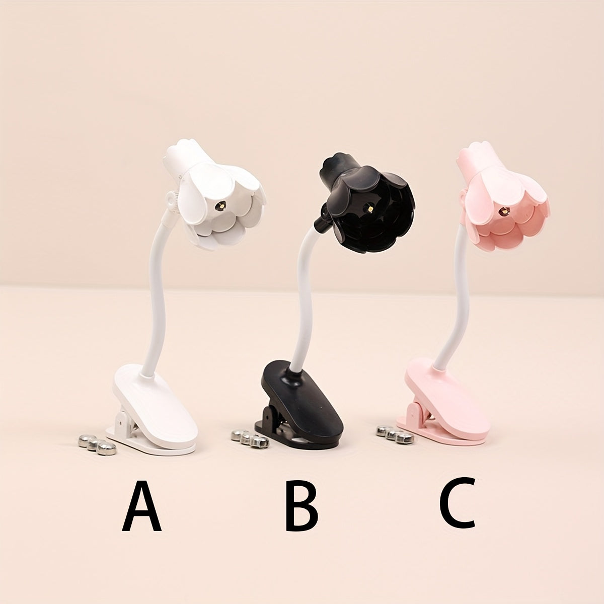 Single Petal Clip Table Lamp for Bedroom Reading and Home Decor