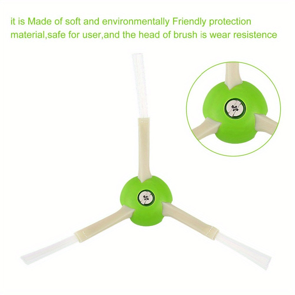 Robot Vacuum Side Brush Replacement Durable Plastic Green White Compatible with iRobot E Series