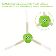 1 шт. запасная боковая щетка iRobot E Series - прочный пластик, зеленый и белый дизайн, улучшенная очистка для узких пространств, легкая установка, совместима с моделями iRobot, уборка