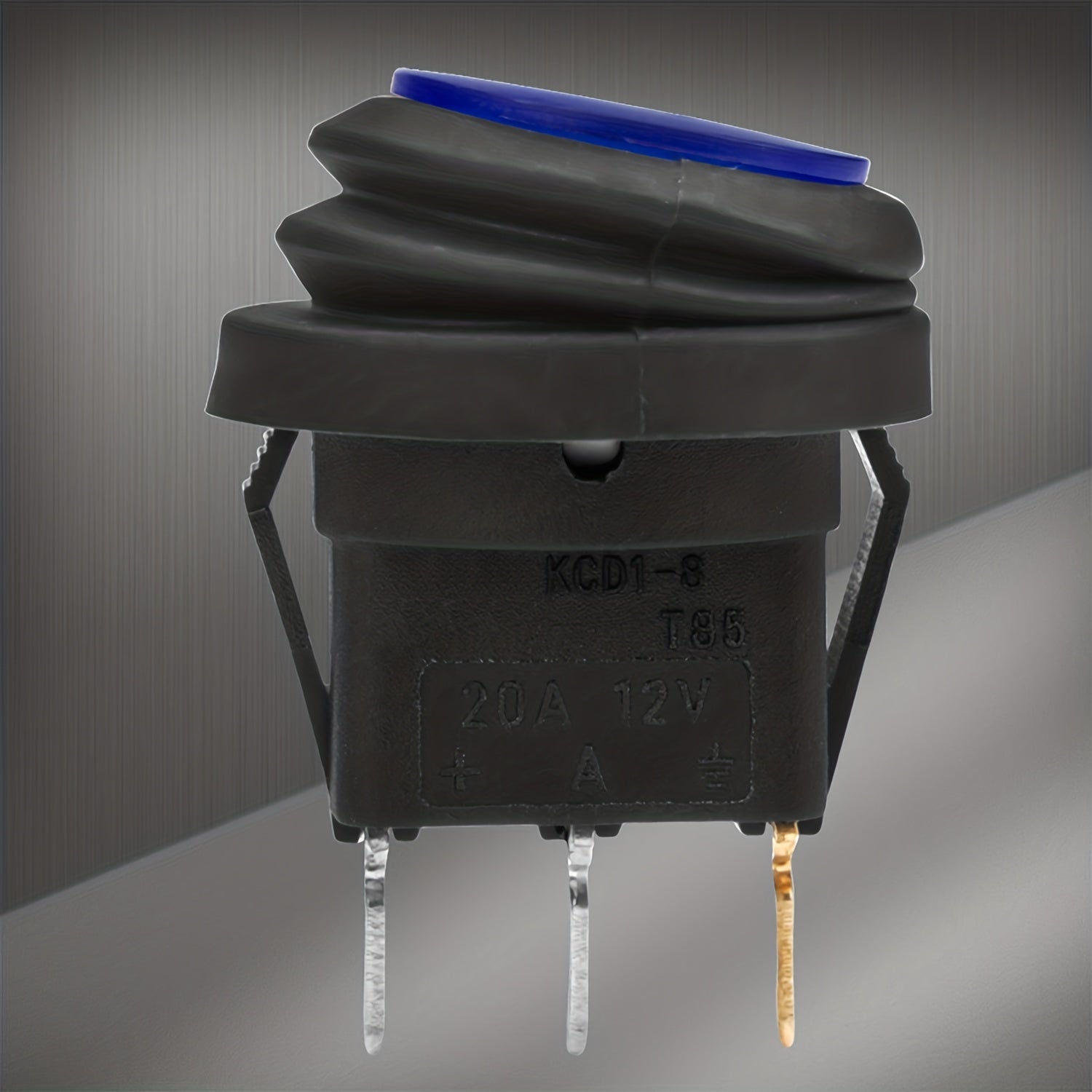 Interruptor de palanca LED azul redondo de 12V 20A para barcos, coches, autocaravanas y camiones