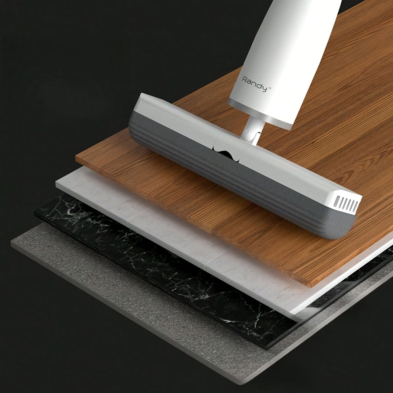 Multi-Functional Stainless Steel Dual-Action Rotating Mop for Wet Dry Cleaning