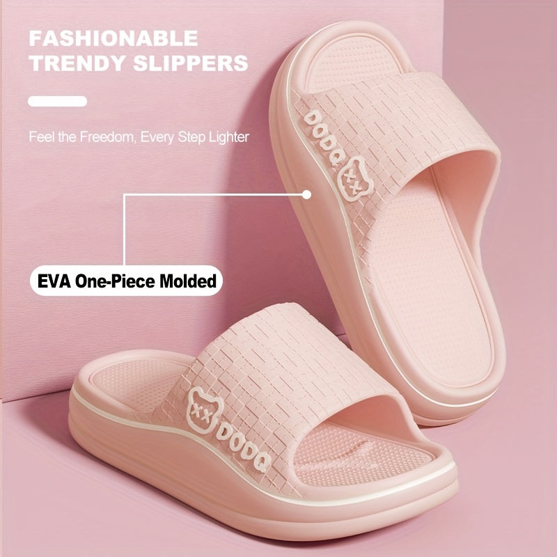 Women's EVA Slide Sandals Open Toe Pink Blue Non-Slip Indoor Outdoor