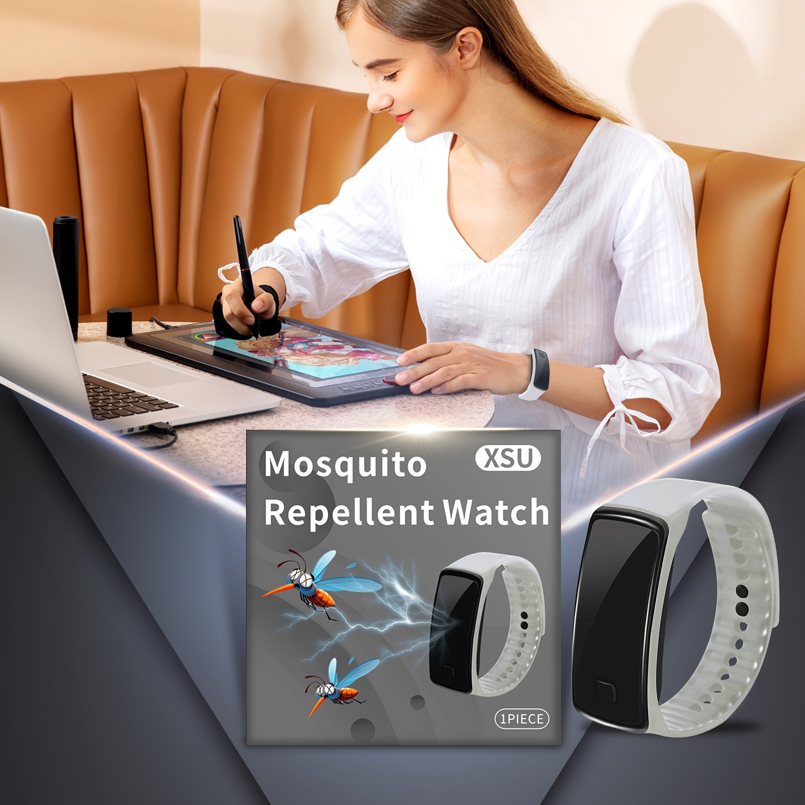 Uniseks silikon sivuvchilarni qaytaruvchi soat, hasharotlar va chivinlarni o‘ldiruvchi, tashqi foydalanish uchun bilaguzuk