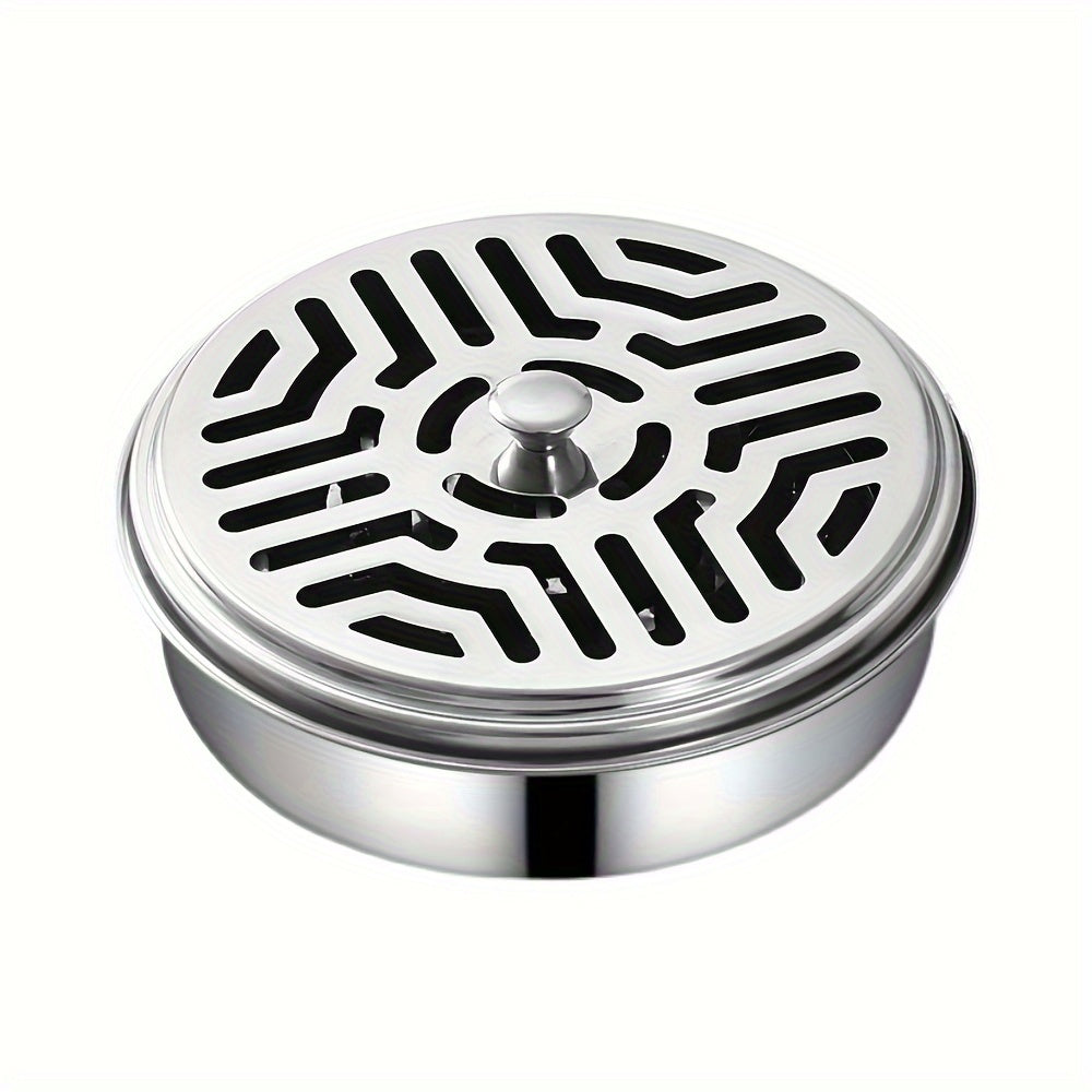 Stainless Steel Mosquito Coil Holder with Lid for Indoor Outdoor Use
