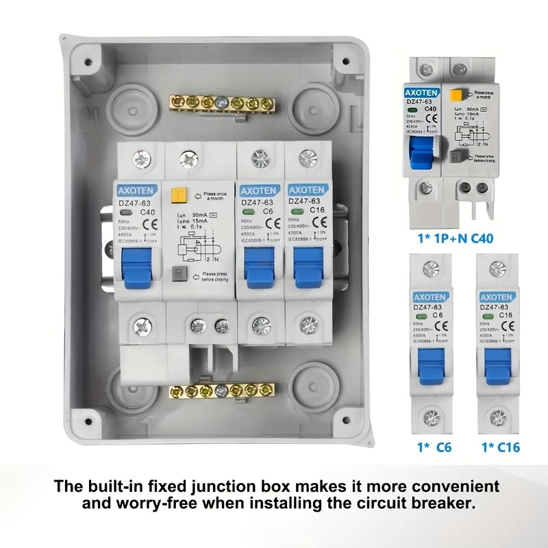 Surface-Mounted Micro Circuit Breaker Switch Box 5/8/12 Circuits for Home Office Shopping Center Power Distribution