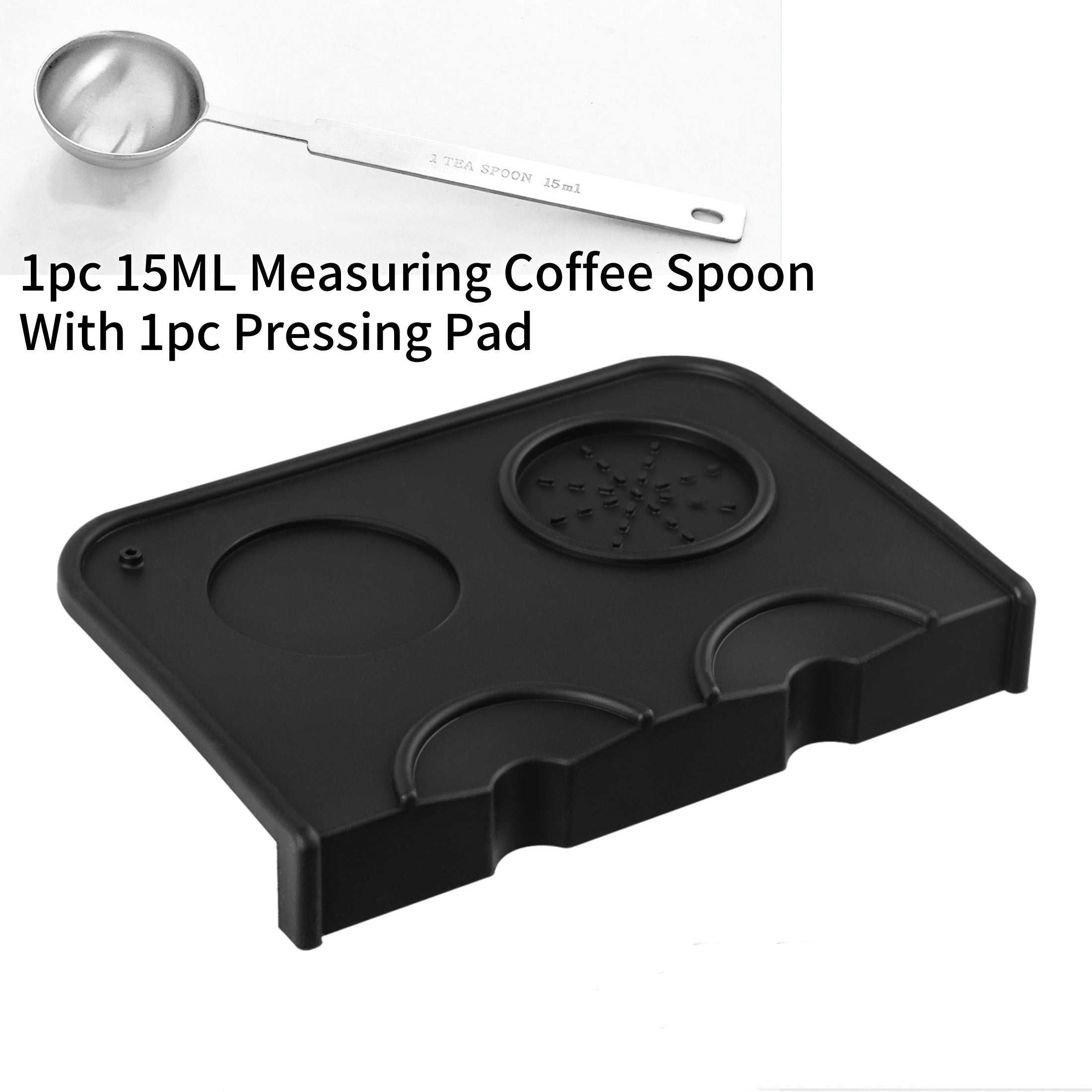 Coffee Barista Set Silicone Espresso Tamper Mat and Spoon Kitchen Accessories