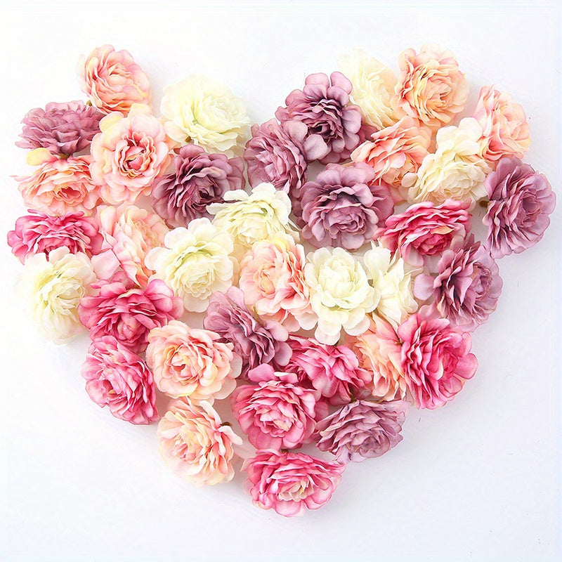10/20pcs Multi-Layer Artificial Rose Head Flowers for Wreaths and Home Decor