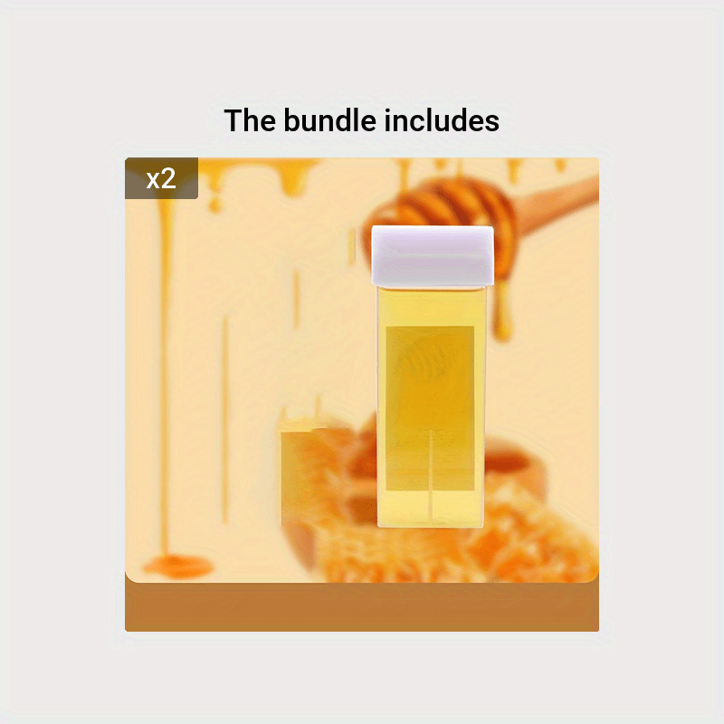 Tiras de cera depilatoria para cabello unisex con miel 100g rodillo manual de cera de abejas