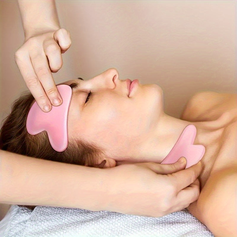 Juego de 20000 rodillos de masaje facial de doble cabeza con raspador Gua Sha en forma de corazón y kit portátil de herramientas de masaje corporal