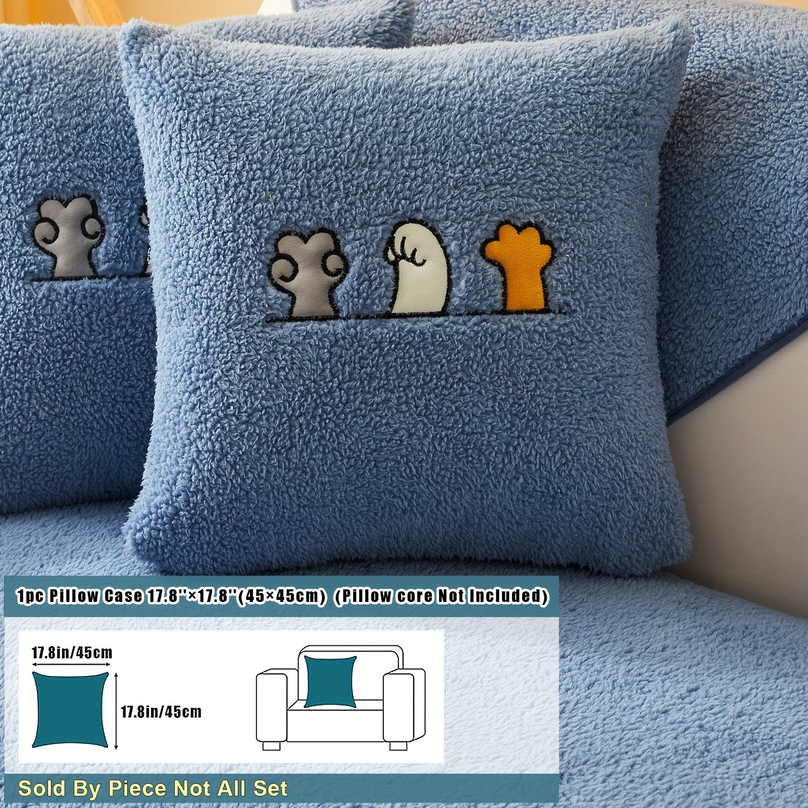 Плюшевый чехол на диван Sherpa, противоскользящий, защитный чехол для мебели для домашних животных для гостиной