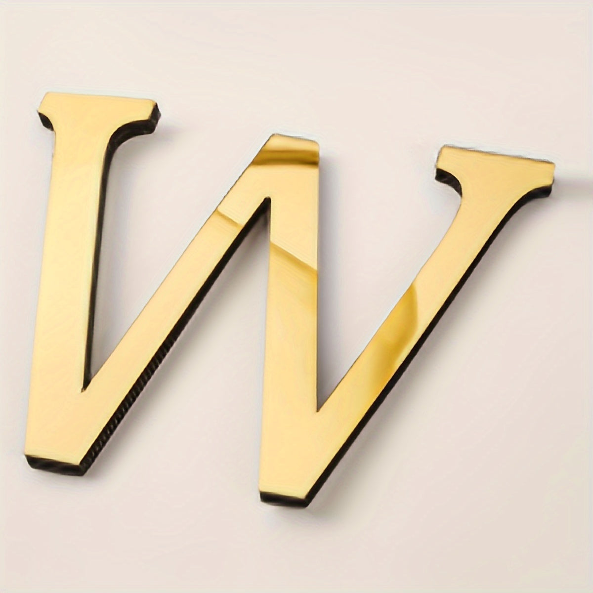 3D Acrylic Mirror Wall Decals Alphabet Stickers Gold Silver Self-Adhesive Modern Home Decor