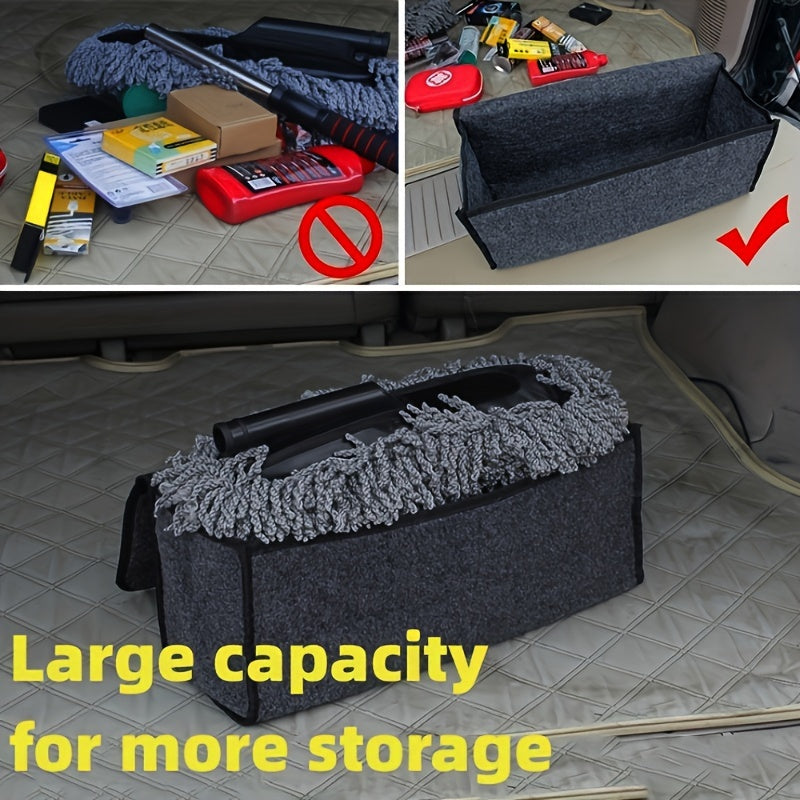 Cubo de almacenamiento para coche, de fieltro, plegable, organizador de maletero para ordenar el interior