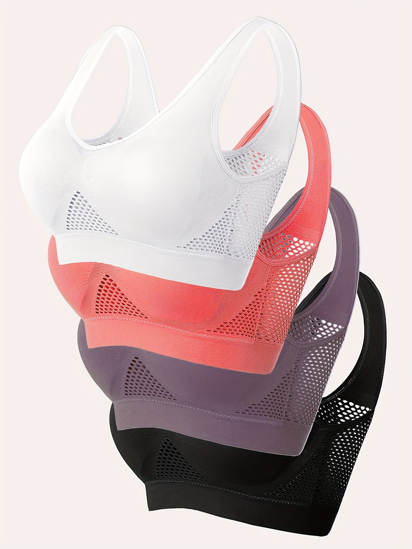 Women’s Activewear Set Mesh Sports Bra and Vests Plus Size Workout Weekend