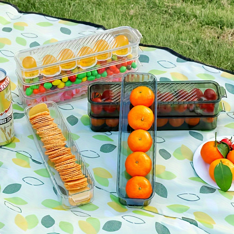 3pcs Clear Reusable Pet Plastic Storage Bins for Refrigerator Organizer