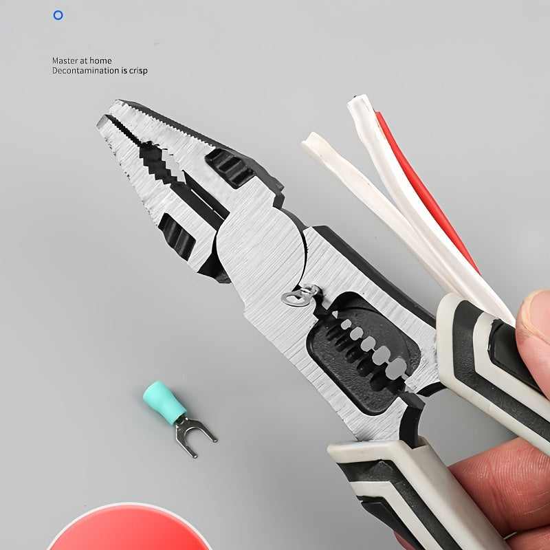 Alicates industriales multifunción de 9 pulgadas, acero cromo vanadio, herramienta para electricista, cortadores de alambre, pelacables