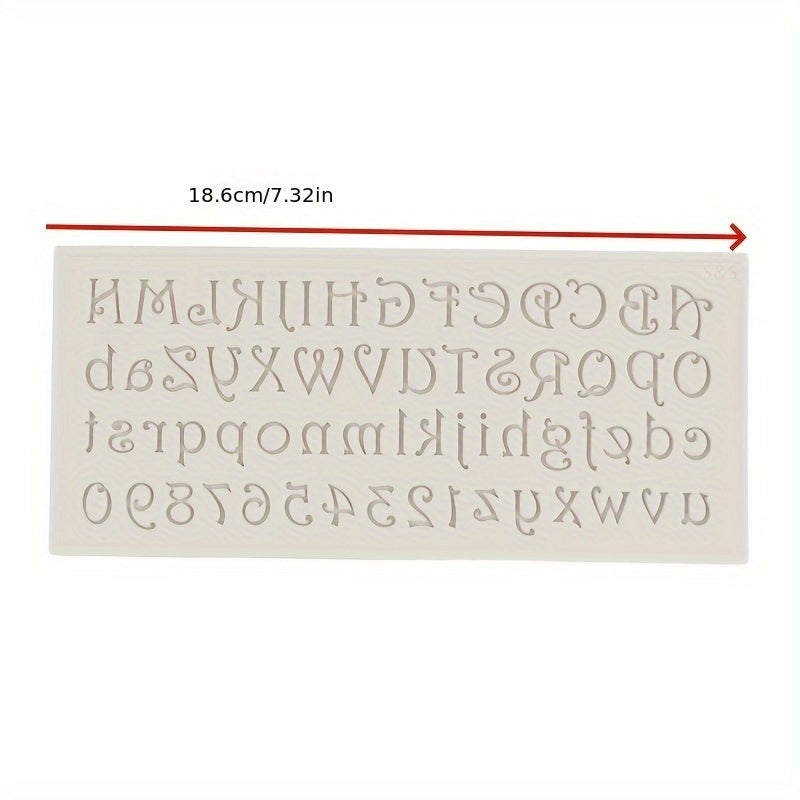 Alphanumeric Silicone Chocolate Mold with Cartoon English Alphabet and Numbers for Candy and Baking