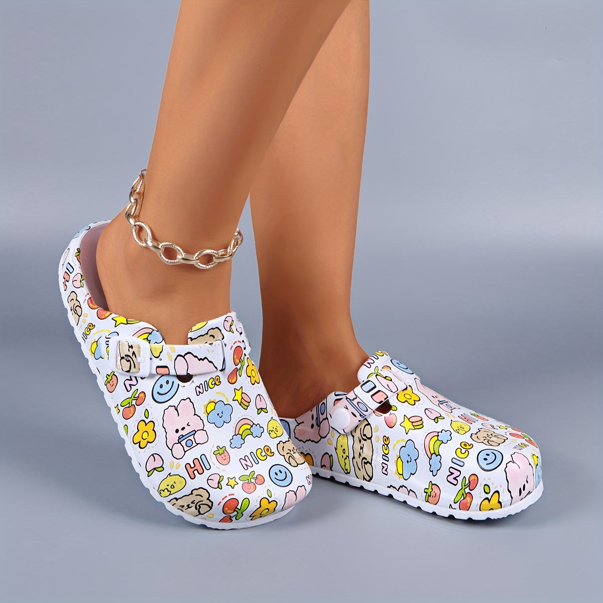 Women's Garden Shoes EVA Clogs Non-slip Summer Flat Beach Shoes