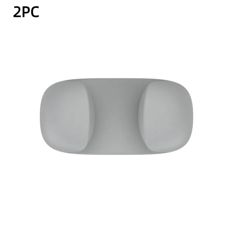 Set of 2 Silicone Kitchen Utensil Holders Adhesive Rack for Spatula and Rice Spoon Organizer