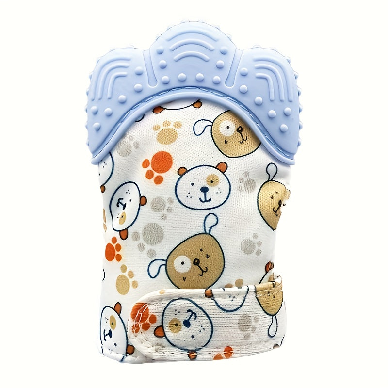 Soft Silicone Baby Teething Glove Oval-Shaped Chewing Gums Safe Washable Gift