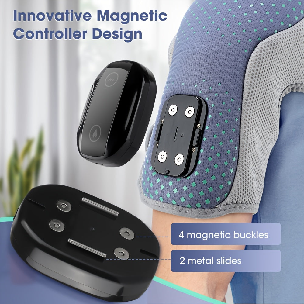 Wireless Shoulder Massager with Heat Vibration Rechargeable Battery