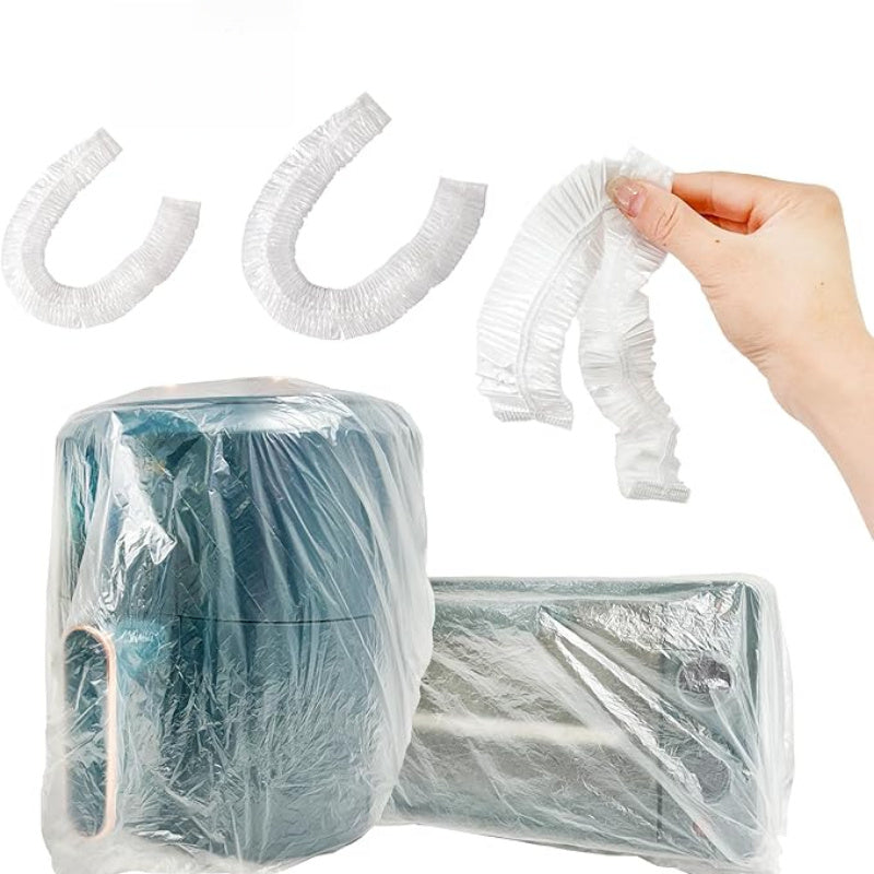 50 Pcs Disposable Clear Kitchen Appliance Covers Oil Dust Dirt Proof for Fans Blenders Pressure Cookers in 2 Sizes