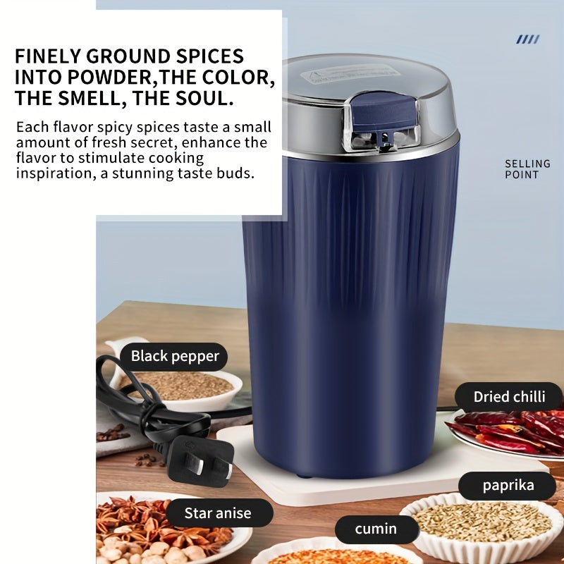 Electric Coffee Bean Grinder 200W Stainless Steel Food Grade Plastic One-Touch Control