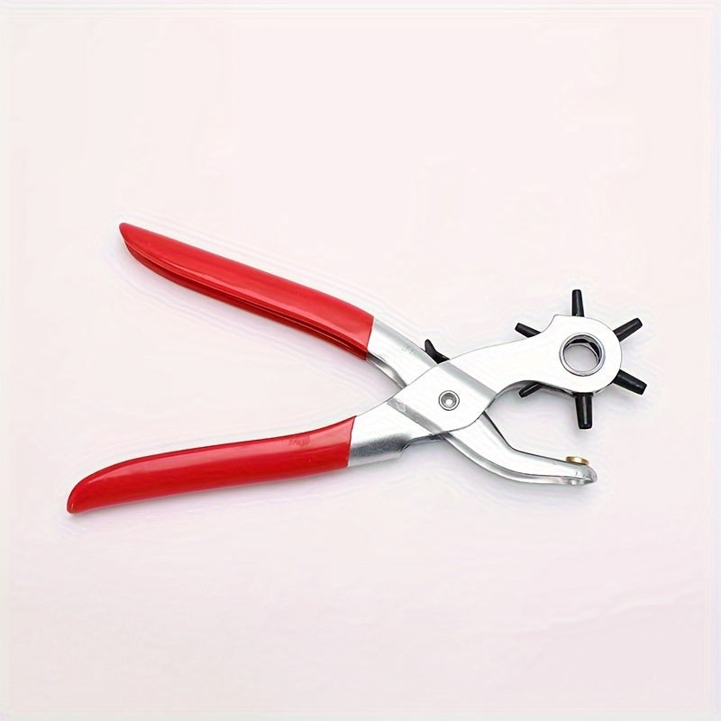 Faux Leather Hole Punch Tool for Belts Watch Bands Handbags Multi-Size Alloy