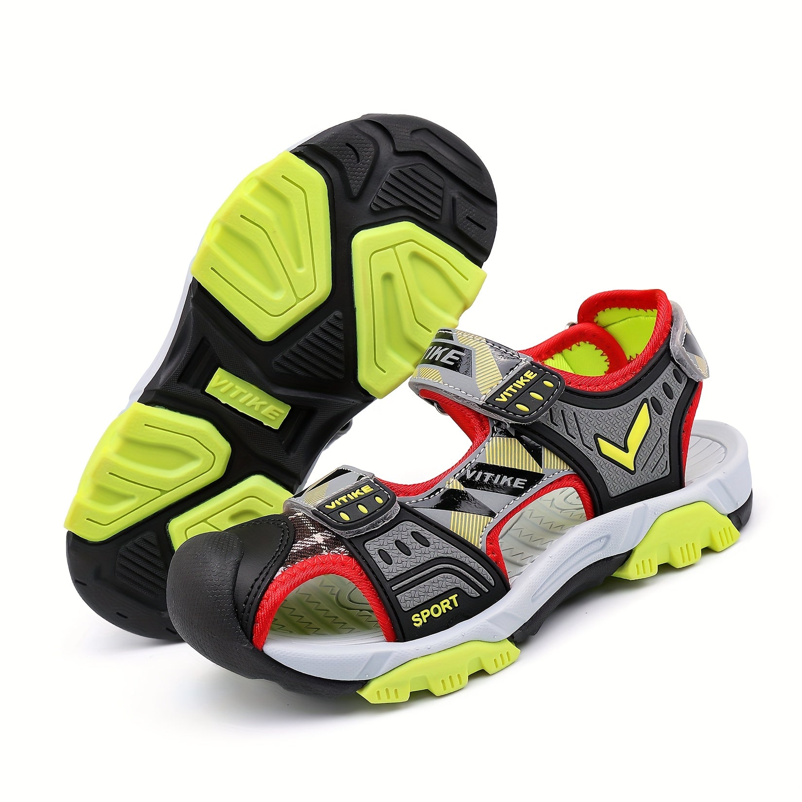 Детские дышащие сандалии для мальчиков и девочек, нескользящие, прочные, летние повседневные активные туфли