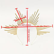 Vintage Gold Hair Crown Tiara with Faux Pearl Headband for Women