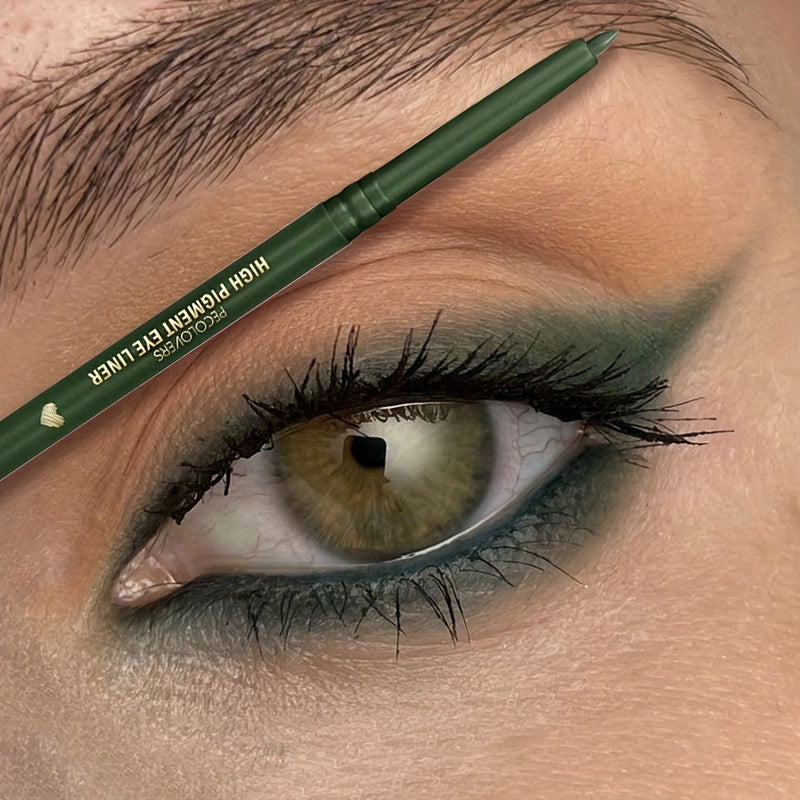 Women's Waterproof Gel Eyeliner Pen Green No Smudge Long-Lasting