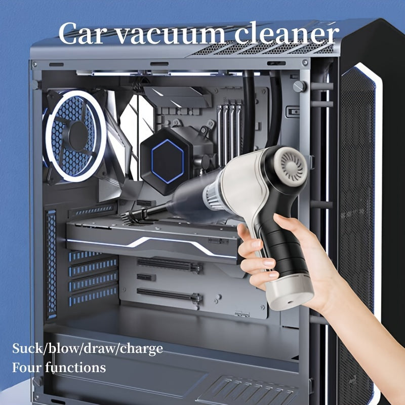 Handheld Vacuum Cleaner with Rechargeable Battery and Accessories for Home and Car