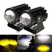 Dual-Color LED Motorcycle and Truck Driving Lights 500-800 Lumens Hardwired