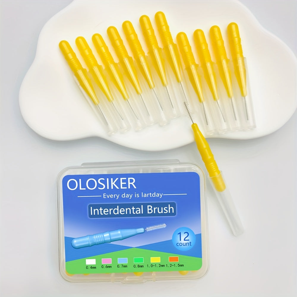 12-to'plam tish oral interdental cho'tkalar PE material aralash ranglar gum parvarishi