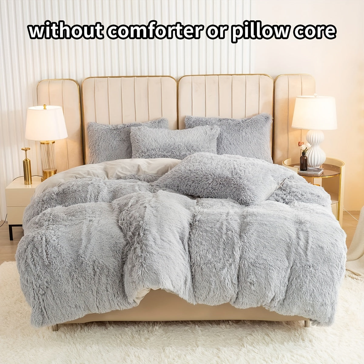 Set of 3 Pink Polyester Bedding Pieces for All Seasons Bedroom Decor