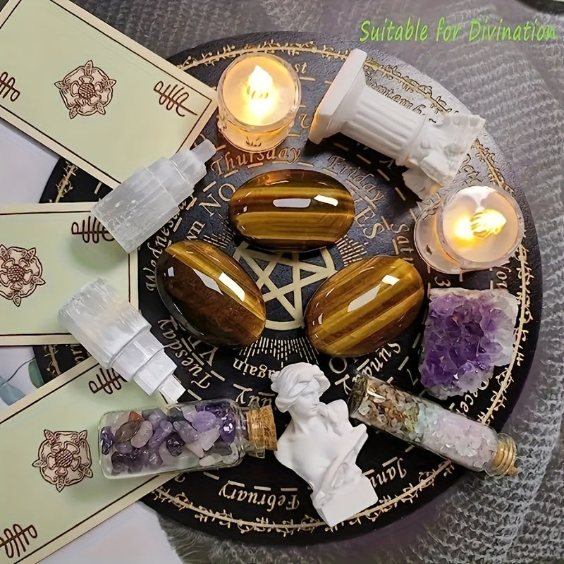 Натуральный тигровый глаз кристалл эллиптический камень для ладони для исцеления чакр и релаксации