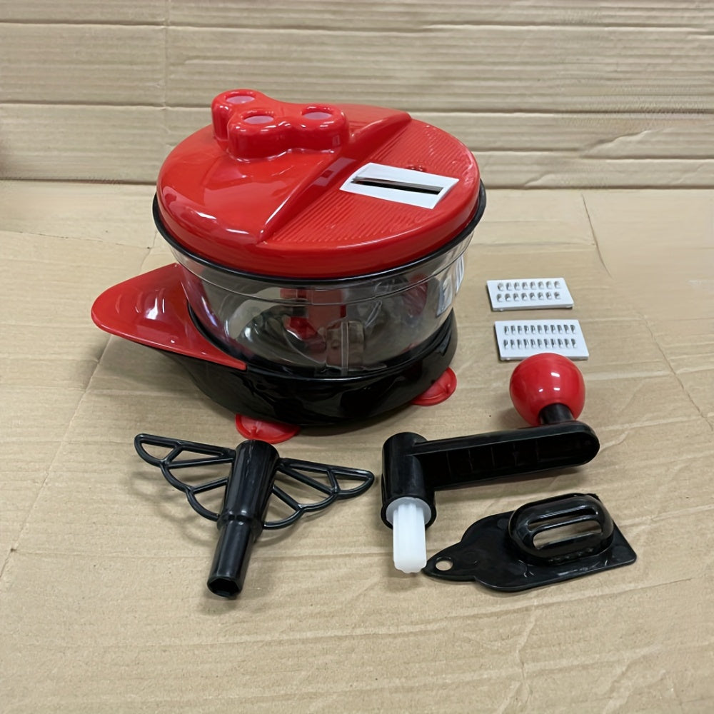 RV oshxona uchun PVC plastmassadan tayyorlangan ko‘p funksiyali qo‘lda sabzavot va sarimsoq maydalagich.