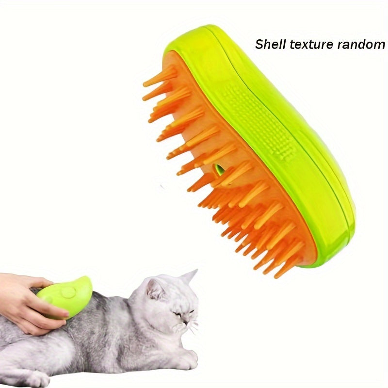 USB-Powered Steam Pet Brush for Cats and Dogs Deshedding Comb with Spray Indoor Outdoor