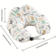 Plus Size Breastfeeding Pillow with Adjustable Waist Strap Removable Cover Full Body Support for Nursing and Bottle Feeding