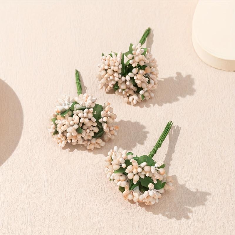 Artificial Pearl Flowers with Foam Fruits for Gift Boxes, Wreaths, Vase Decor
