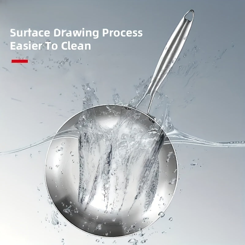 Stainless steel non-stick frying pan 3-layer construction for all stovetops