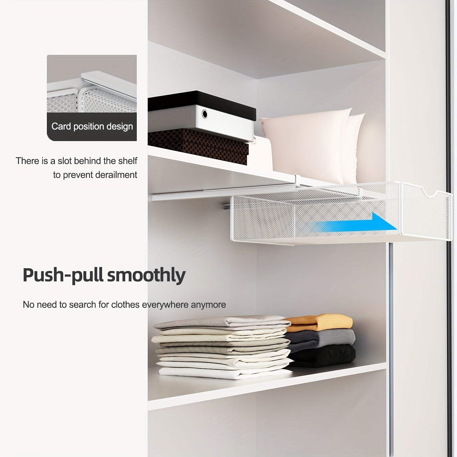 Brax, paypoqlar va ichki kiyimlar uchun tortib chiqariladigan osma saqlash joyiga ega bo'lgan ixcham ichki kiyim tashkilotchisi. Polirovka qilingan metall qoplamaga ega va portativ shkaf tortmasi bo'laklari sifatida ishlatilishi mumkin.