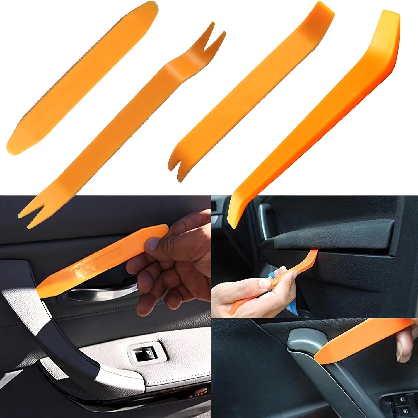 Набор инструментов для снятия панелей автомобиля, 4 шт., пластиковый, без царапин, прочный, для отделки автомобиля