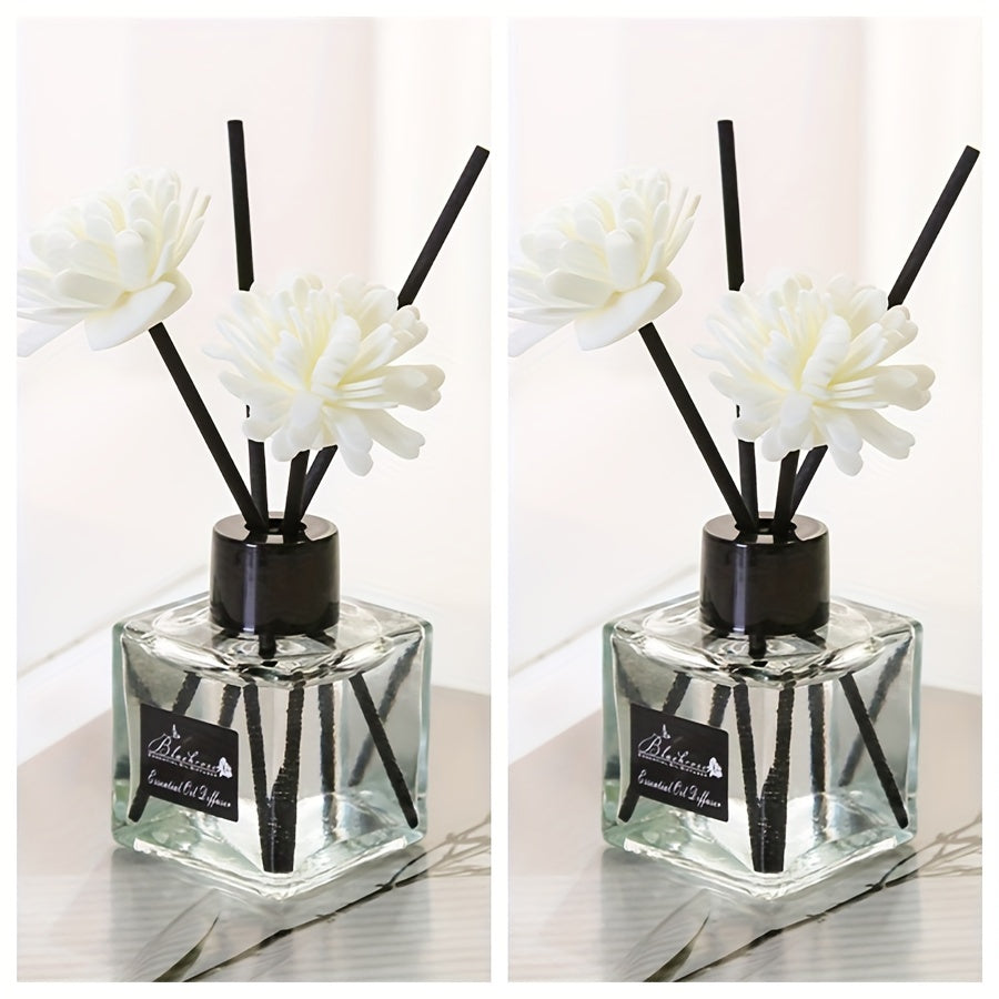 Conjunto de aromaterapia con dos botellas, diferentes aromas incluyendo evaporación de ratán