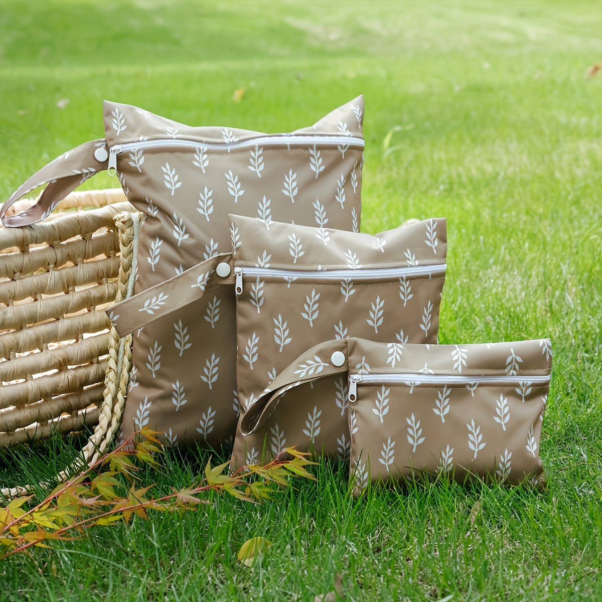 Set of Three Waterproof Washable Travel Bags for Beach, Pool, and Gym