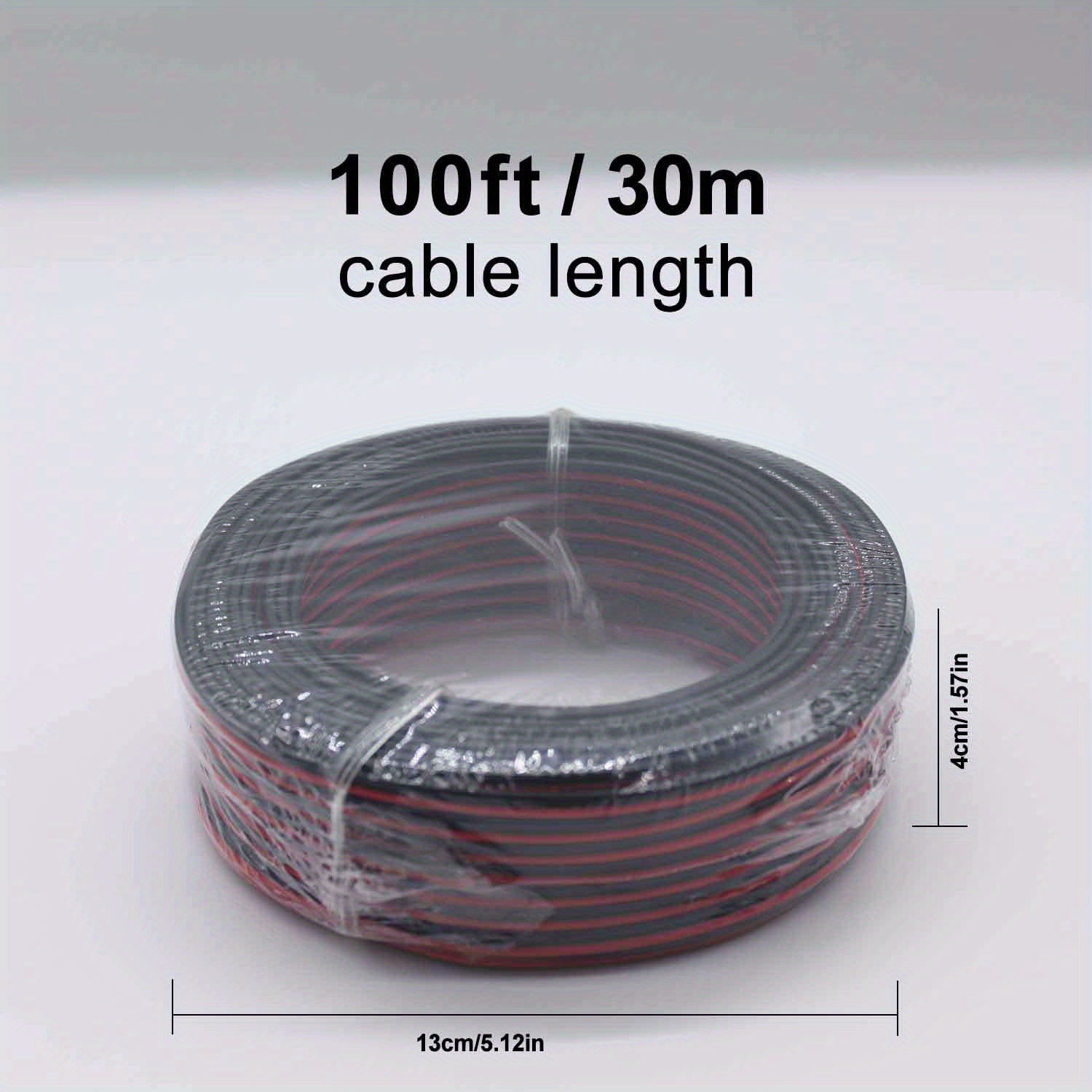 Red And Black Speaker Wire Cable 15.24M 30.48M CCA TCCA Stereo Home Theater