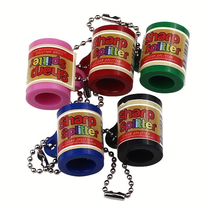 3-Pack Portable Cigar Extinguisher and Clipper Set ABS Plastic Metal Chain Multi-Color