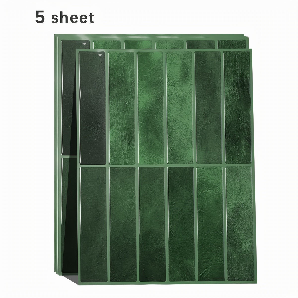5Pcs 3D Self-Adhesive Wall Tiles Waterproof Heat-Resistant Bathroom Kitchen Backsplash