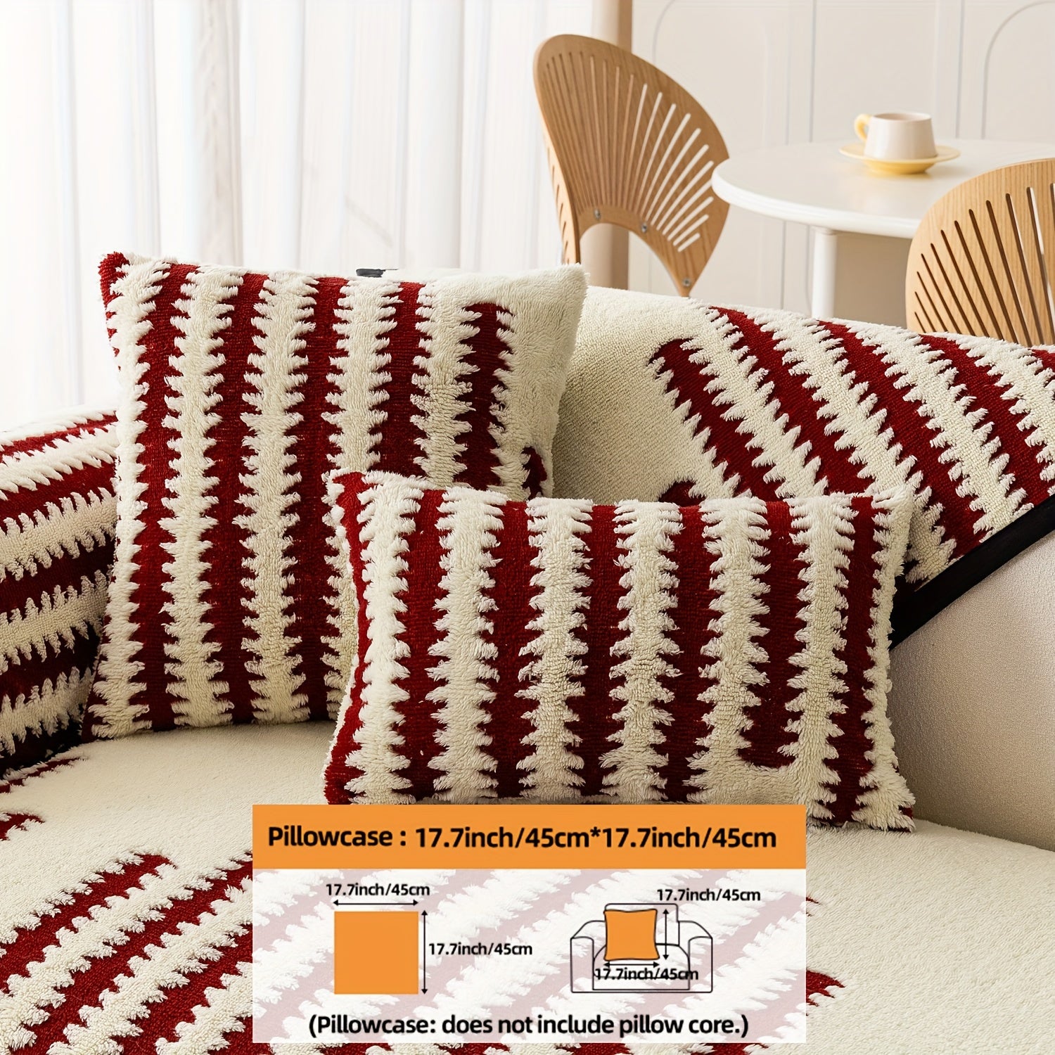 Современная накидка на нордический диван с черно-белой полоской, безопасная для домашних животных, противоскользящая, для 1-4 мест