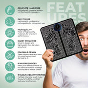 15 daqiqalik tinchlantiruvchi qulaylik, 6 ta sozlama va uyda dam olish uchun USB orqali zaryadlanadigan elektr oyoq massajchisi.